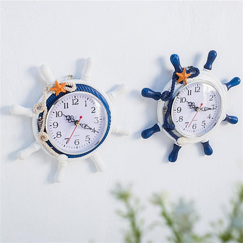 Amazon.co.jp: 木製掛け時計 マリンスタイル 掛け時計 デジタル時計